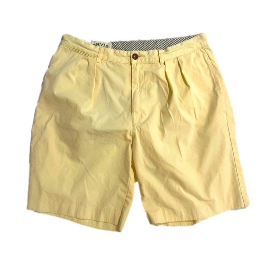 Orvis Men’s yellow shorts, 34” waist